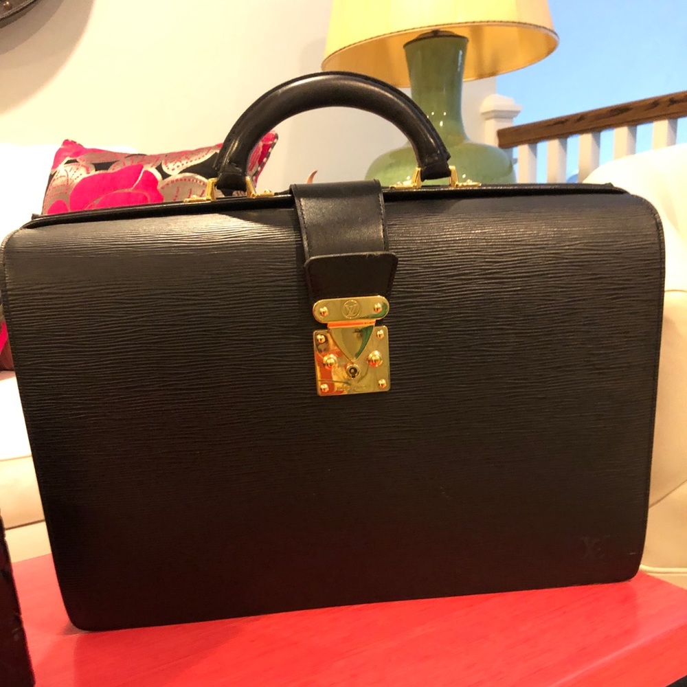 Louis Vuitton brief case epi leather